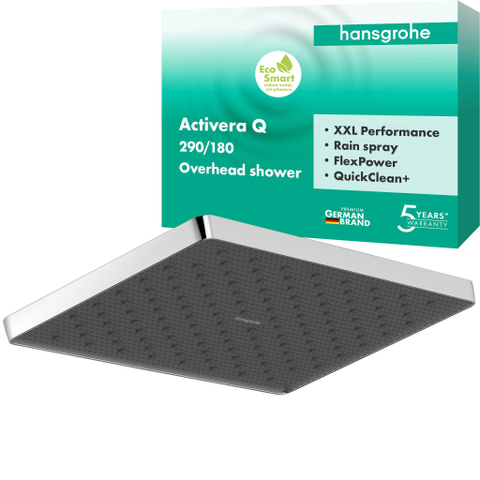 Hansgrohe Activera Q douche de tête - 29x18cm - rectangulaire - ecosmart - chromé SW1566631