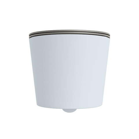 Mondiaz LAVIE hangtoilet – spoelrandloos – 36 x 53 cm – met softclose zitting – Clay (lichtblauw/grijs), zitting Smoke (lichtbruin) SW1208726