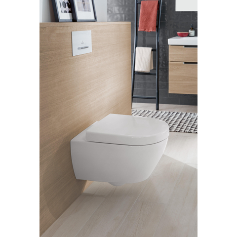 Villeroy & Boch Subway 2.0 closetzitting - quickrelease - softclose set van - 2 - White Alpine (glans wit) SW889968
