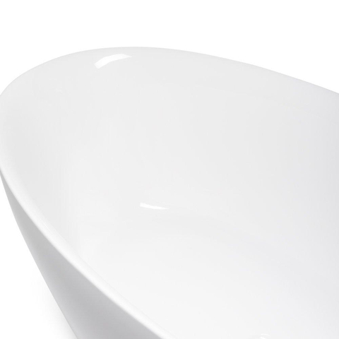 Zeza Marrono Baignoire îlot - 170x82cm - siphon - Acrylique - blanc brillant SW276847