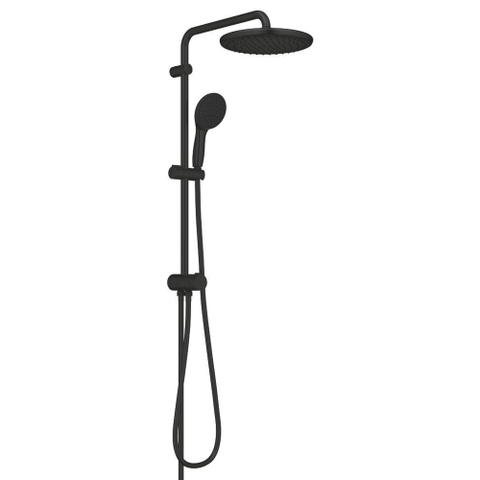 Grohe Tempesta System 250 Regendoucheset - 73.6cm - hoofddouche - 25cm - ronde handdouche - 3 straalsoorten - met omstelkraan - matte black (mat zwart) SW1077232