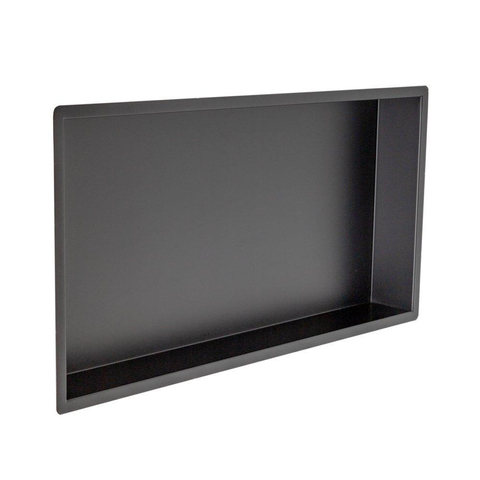 Saniclass Hide luxe inbouwnis - 30x60x10cm - met flens - zwart mat SW499594