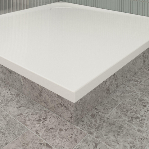 Villeroy & Boch Ecora douchebak - 100x100x3.5cm - hoekafvoer - white alpine (wit) SW1558900