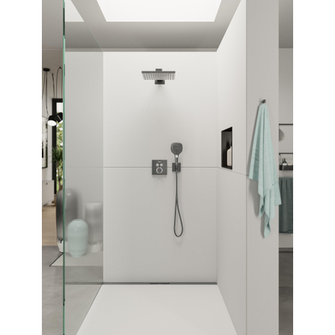 Hansgrohe Fixfit e - handdouchehouder + aansluitbocht Brushed Black chr - zwart chroom SW773884