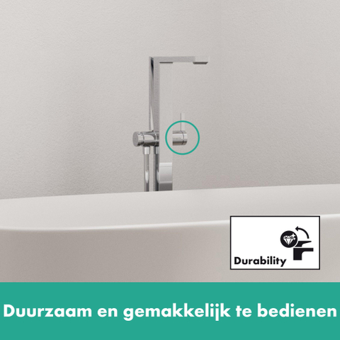 Hansgrohe Tecturis E Eengreeps badmengkraan vloermontage - vrijstaand - hoogglans chroom SW918604