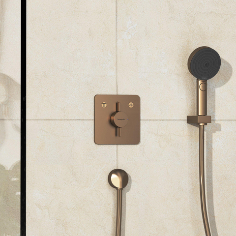 Hansgrohe DuoTurn Q Inbouw mengkraan - voor 2 functies - geborsteld brons SW918513