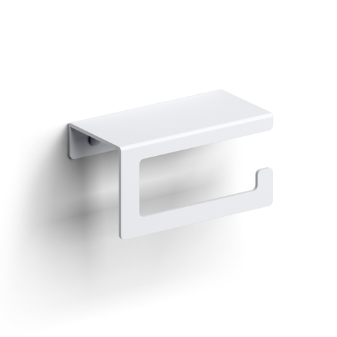 Clou Fold porte-rouleau de papier toilette sans couvercle modèle courbé blanc mat SW417083