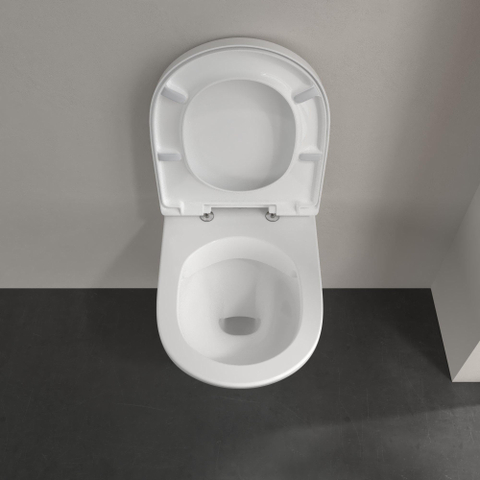Villeroy & Boch O.novo combipack - met Compact wandcloset - diepspoel DirectFlush - 36x49cm - met zitting - met softclose en quick release - White Alpine (glans wit) SW68876