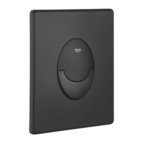 Grohe Start Bedieningsplaat - dualflush - 2 knops - verticaal - matte black (mat zwart) SW656735