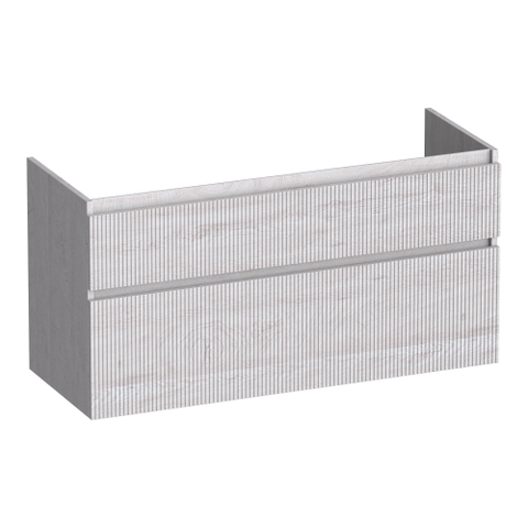 BRAUER Delight Wavy meuble sous-lavabo 120 2 tiroirs à fermeture douce - sans poignées - 2 découpes pour siphon - Forest Seashell SW1199521