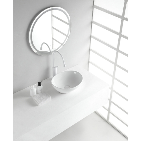Wiesbaden Barco Waskom ovaal - 40x33x14.5cm - keramiek - glans wit SW72922