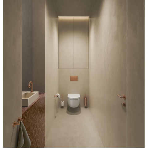 Clou Flush 3 fontein 36x18cm met kraangat rechts mat mosterd keram SW795724