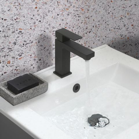 Crosswater Verge Wastafelmengkraan - mat zwart SW648414