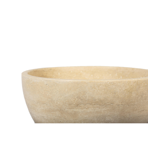 Saniclass Travertine Waskom - 21x21x12cm - rond - natuursteen - Travertine SW1442582
