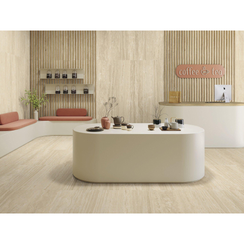 SAMPLE Terravito Dovaro wand- en vloertegel - 60x60cm - 9mm - gerectificeerd - Donker Beige SW1221548
