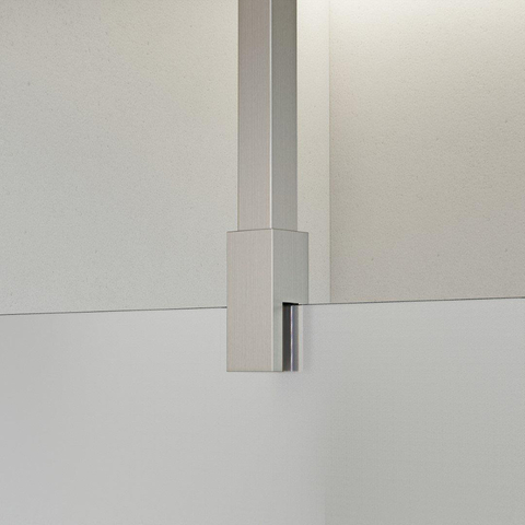Fortifura Galeria Douche à l'italienne - 110x200cm - Verre dépoli - Bras plafond - Inox brossé SW957364