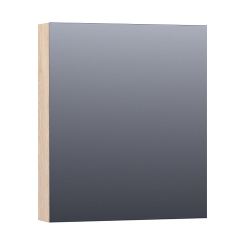 BRAUER Impress Deluxe armoire de toilette – 59 x 70 x 15 cm – LED indirecte – ouverture à gauche – Sunlit SW242113