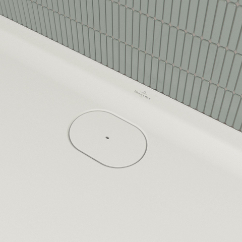 Villeroy & Boch Ecora douchebak - 180x90x3.5cm - afvoer lange zijde - stone white (wit) SW1558930