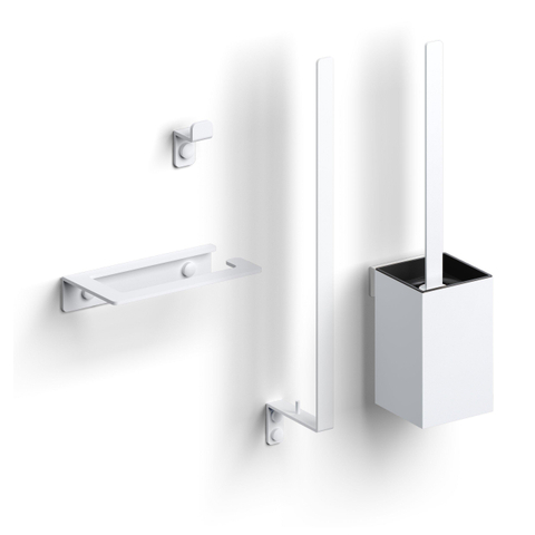 Clou Fold ensemble d’accessoires de toilettes blanc mat SW809561