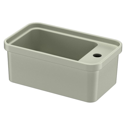 QeramiQ Élan Fontein - 45x27cm - 1 kraangat - keramiek - handdoekbeugel - mat groen SW1477232