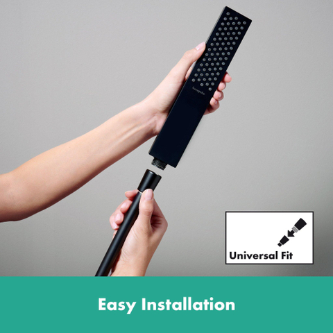 Hansgrohe Unica Glijstang E Puro - 90cm easy slide en isiflex - doucheslang - 160cm - mat zwart SW918265