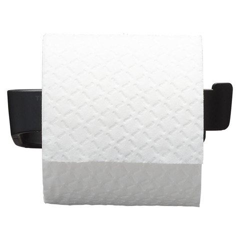 Tiger Tess Toiletrolhouder - zonder klep - zelfklevend/boren - zwart SW877647