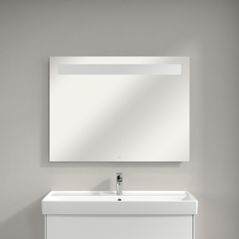 Villeroy & Boch More to see 14 More To See spiegel - met geïntegreerde LED verlichting horizontaal - 3 voudig dimbaar - 100x75x4.7cm - glans zilver 1024969