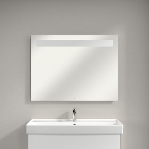 Villeroy & Boch More To See spiegel met geïntegreerde LED verlichting horizontaal 3 voudig dimbaar 100x75x4.7cm 1024969