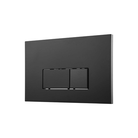 FugaFlow Metal Plaque de commande - pour réservoir Geberit UP320 - 24.4x16.2cm - dualflush - boutons rectangulaires - métal - Noir mat SW999933