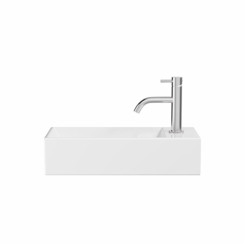 Crosswater Counter Basins Beck Cloakroom wastafel - inclusief vrije doorstroomafvoer 1TH - 450x200mm - glans wit SW927897