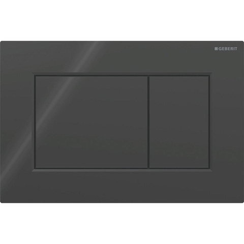 Geberit Sigma01 bedieningsplaat - 2-toets spoeling - vierkant - glans zwart (chroom) SW1237145