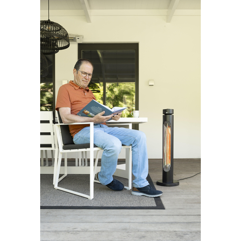Eurom Golden chauffage de terrasse - 85cm - 2000W - noir SW1245449