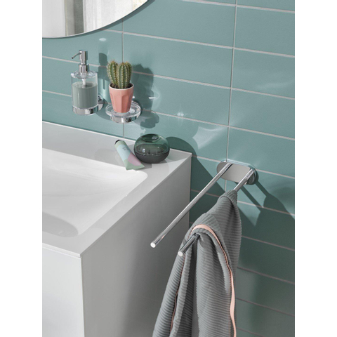 Emco Round Porte-savon - 10x9x5cm - avec porte-savon - chrome/verre cristal clair SW452872