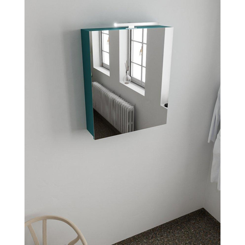 Mondiaz CUBB armoire de toilette – 60 x 70 x 18 cm – 1 porte – Smag (vert) SW411253