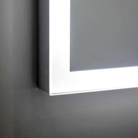 Saniclass Edge Miroir 100x70cm avec éclairage LED réglable et interrupteur tactile Aluminium SW278209