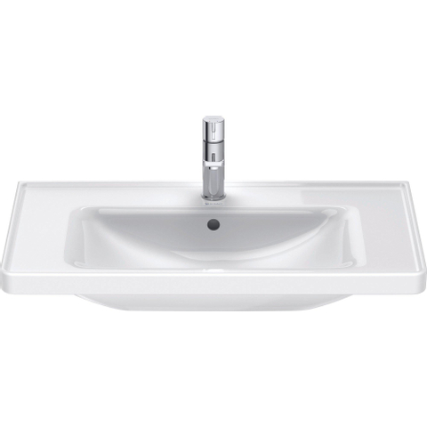 Duravit D-neo Wastafel - met kraangat - met overloop - 80x48x16.5cm - wit SW640432