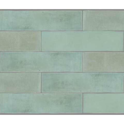 Ceralto Tavola Core wandtegel - 6x25cm - 10mm - mat vert d eau (groen) SW497708