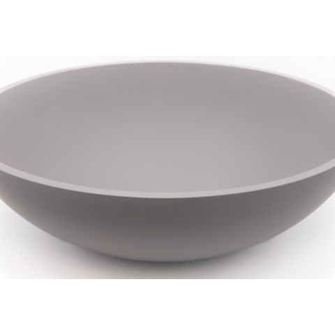 Zeza Element Vasque à poser - 41x41x14cm - solid surface - mat gris clair SW1439449