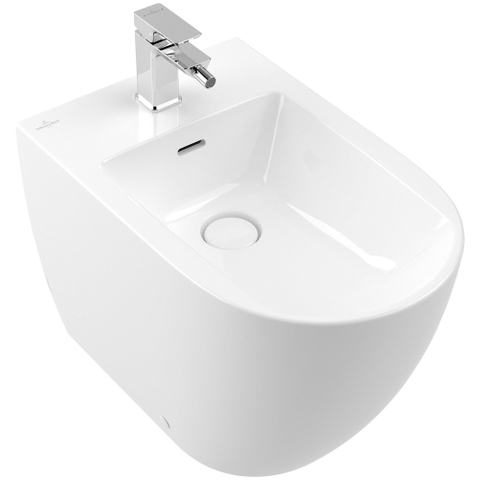 Villeroy & Boch Subway 3.0 staand bidet - 37x59.5cm - met kraangat - met overloop - White Alpine (glans wit) SW762390