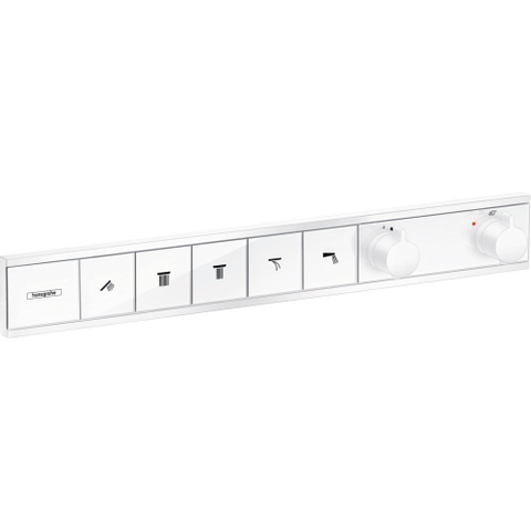 Hansgrohe Rainselect Afbouwdeel - voor inbouw douchekraan - thermostatisch - voor 5 functies - 66.9x90cm - thermostaat - mat wit SW358772