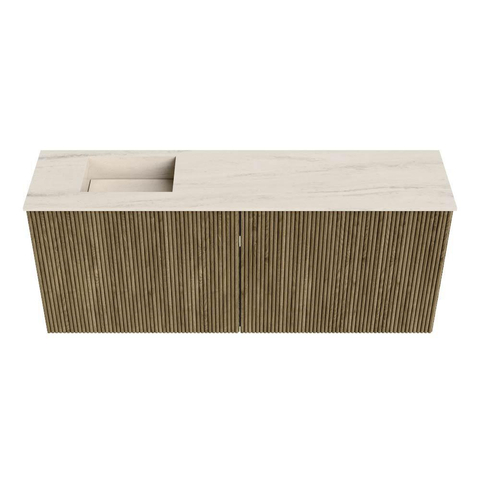 Mondiaz JOYA-DLUX 100cm meuble de toilette - couleur Dusk - Vasque FAYE position Gauche Sans trou de robinet couleur Meli. SW1425837