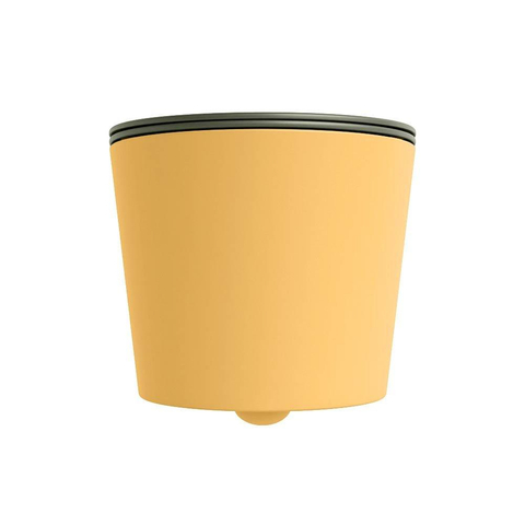Mondiaz LAVIE hangtoilet – spoelrandloos – 36 x 53 cm – met softclose zitting – Ocher (geel), zitting Army (groen) SW1208575