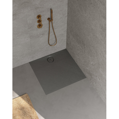 Riho Nuvia Receveur de douche - 90x90cm - antibactérien - purite - gris pierre SW1585132