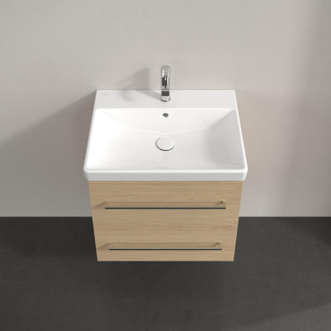 Villeroy & Boch Avento Wastafelonderkast - 2 uittrekladen - 576x514x484mm - Nordic Oak (hout) SW971884