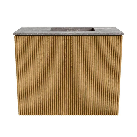 Mondiaz JOYA-DLUX 50cm toiletmeubel - kleur Oak - Wastafel FAYE positie Rechts 1 kraangat kleur Oza. SW1424094