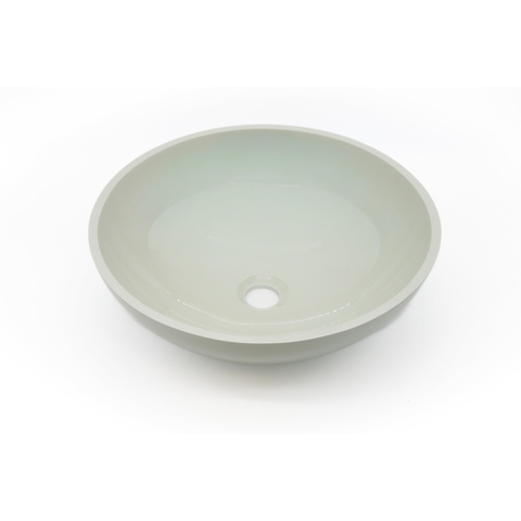 Zeza Element Vasque à poser - 41x41x14cm - solid surface - vert brillant SW1439450