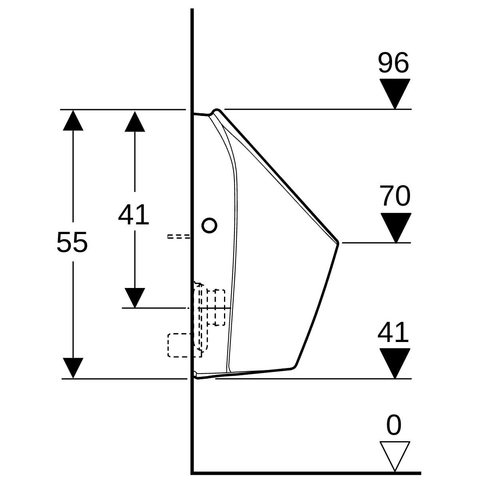 Geberit Renova Urinoir (goot) - wit SW1235323