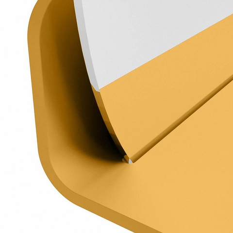 Mondiaz SPOT miroir – Ø 50 cm – avec tablette – Ocher (jaune) SW1235561