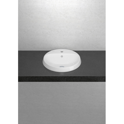Villeroy & Boch Architectura inbouwwastafel - 45x45x17cm Rond - 1 kraangat - zonder overloopgat Ceramic - White Alpine (glans wit) SW762353