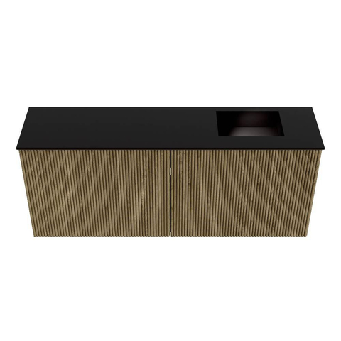 Mondiaz JOYA 100cm meuble de toilette - couleur Dusk - Vasque FAYE position Droite 1 trou de robinet couleur Urban SW1421655